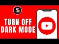HOW TO TURN OFF DARK MODE IN YOUTUBE GUIDE