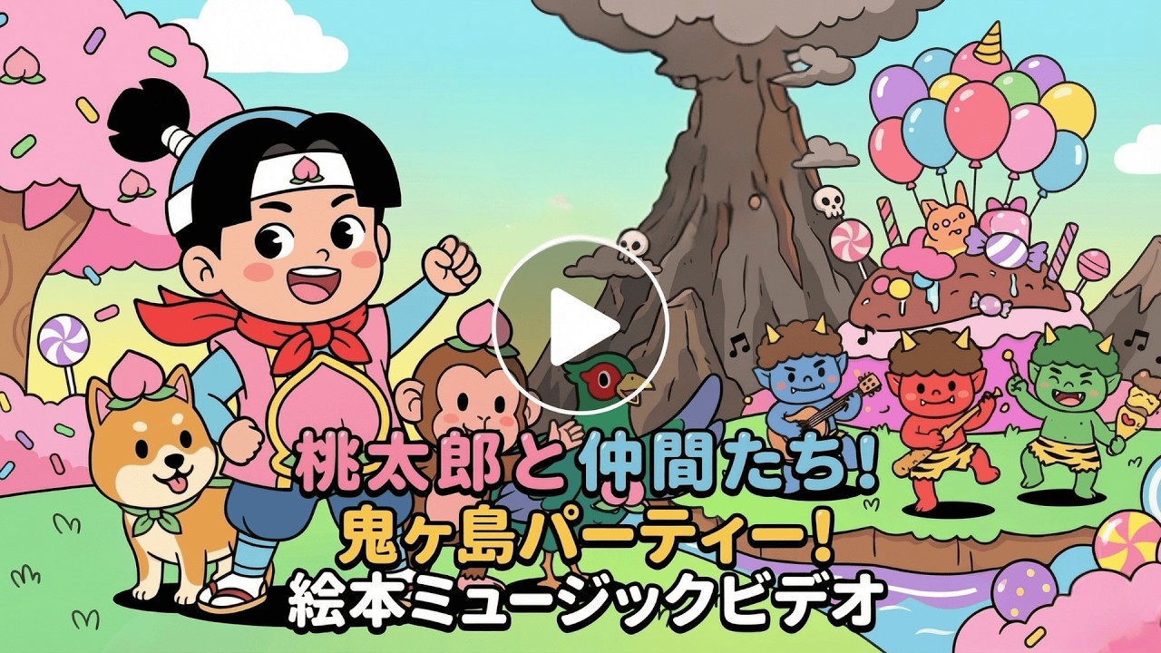 【うた】桃太郎と仲間たち！鬼ヶ島パーティーのテーマソング｜【オリジナルMV】