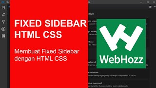 Belajar HTML CSS : Membuat Fixed Sidebar