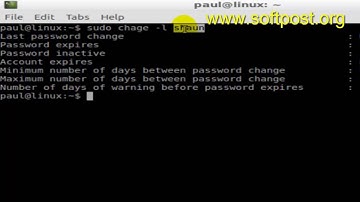 How to set the user account expiry date in BASH shell terminal