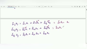 Lecture 8 - Tensors Identity matrix multiplied by a vector Indicial Notation