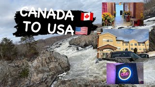 Canada to USA by road ,USA travel by car , international students #canadain #vlog