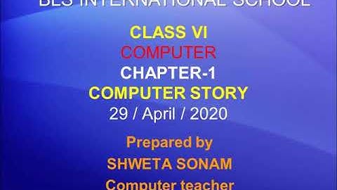 Class VI Ch 1 Computer story part 2