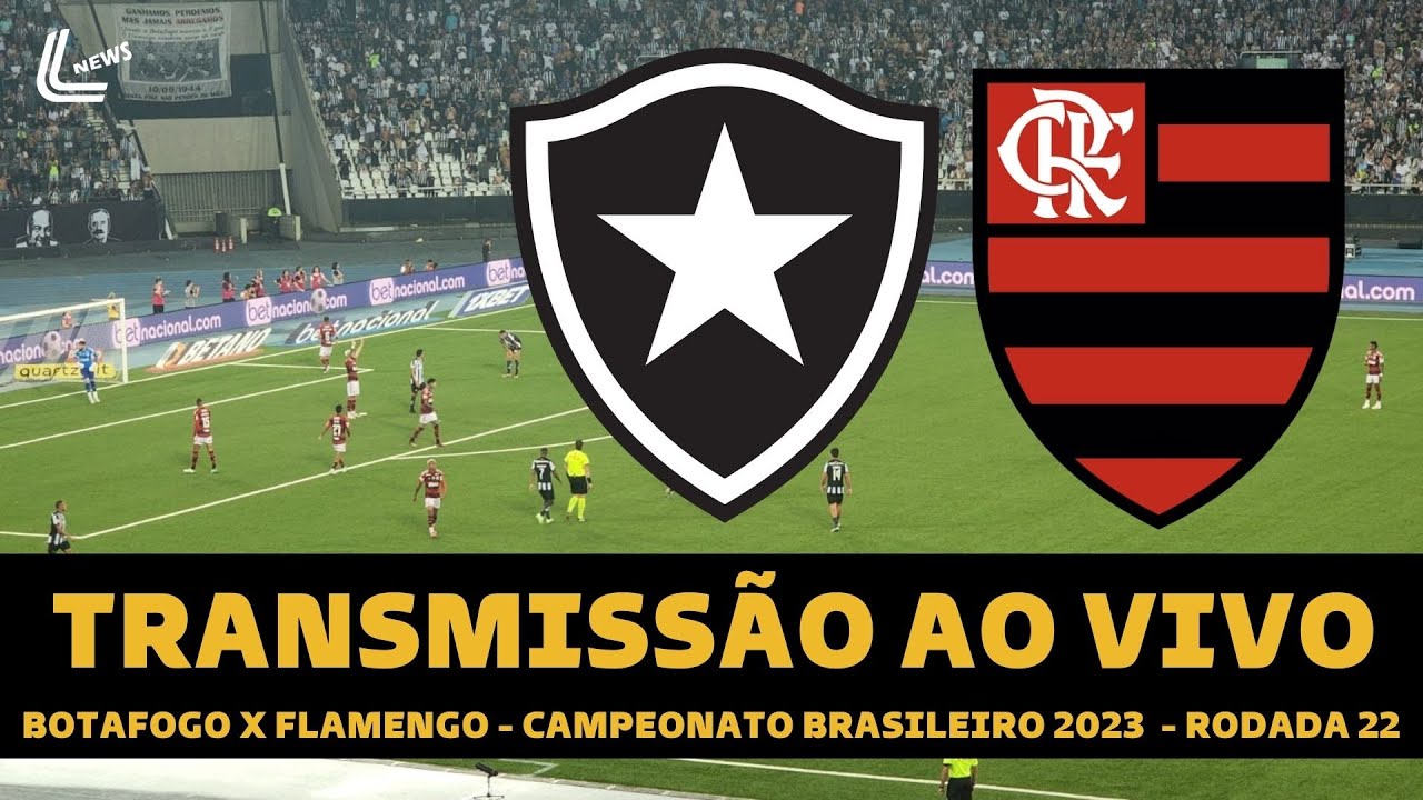 FLAMENGO X BOTAFOGO TRANSMISSÃO AO VIVO DIRETO DO NILTÃO - CAMPEONATO  BRASILEIRO 2023 - RODADA 22 