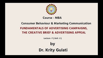 Consumer Behaviour & Marketing Communications |  Fundamentals of Advertising Campaigns, |
