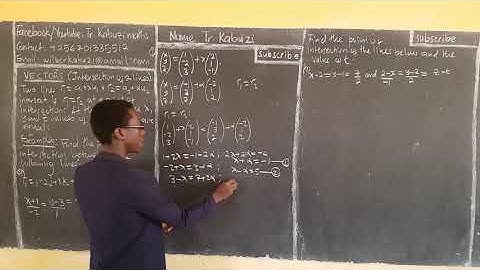 Point of intersection between 2 vector lines.....#africastruggle.