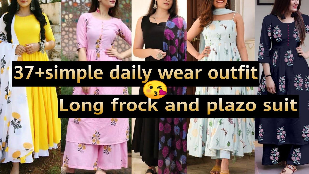 simple frock with plazo