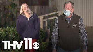 Tom Brannon Scares Amanda, Rob Skot With Leaf Blower