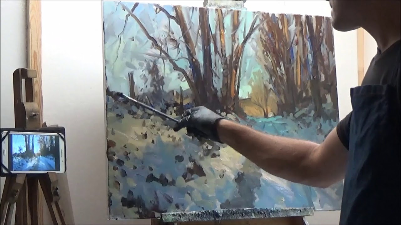 How to make Oil Paint by hand with a palette knife and Muller.mp4 