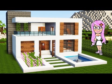 CÓMO HACER UNA CASA DE HORMIGÓN EN MINECRAFT🏡FÁCIL