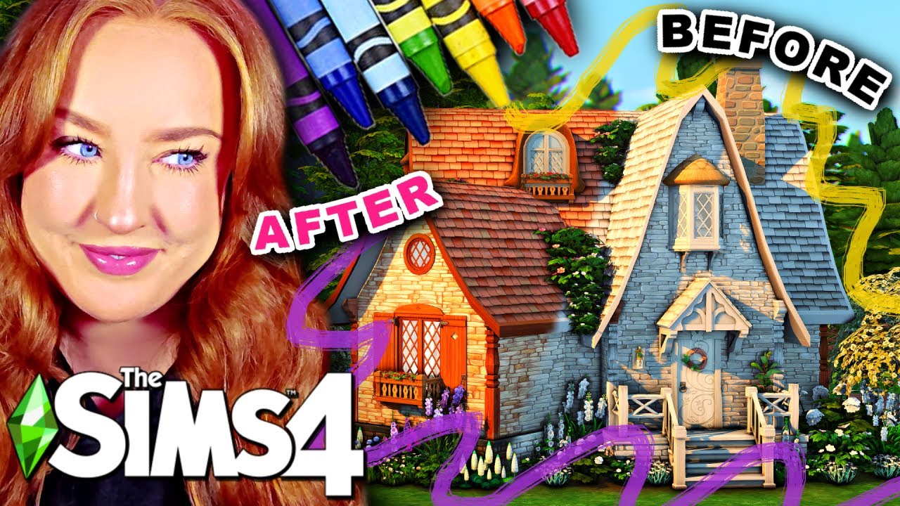 Attempting The Colouring Book Challenge in The Sims 4 - YouTube