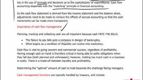 FIA FFM - 1 Cash Flows - Budgets and forecasts
