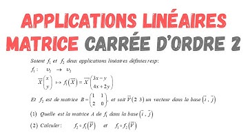 Analyse des Applications Linéaires avec les Matrices 2x2
