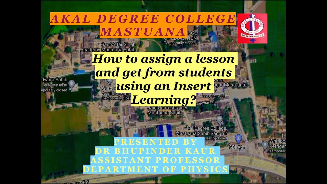 How to assign work using an Insert Learning: PART I - YouTube