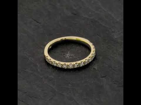 Video: Auksinis žiedas su Briliantais "Deimantinė Juostelė 64"