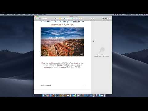 Pages to JPEG TUTORIAL (MacOs Mojave)