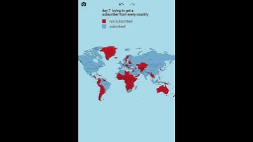 Day 7 trying to get a subscriber from every country #mapping #viral #edit )last day)
