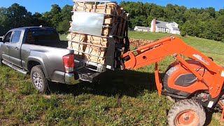 Kioti Loader Lift Test  How Much Does This Firewood Weigh?