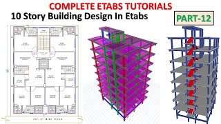 12. Etabs 2020 Tutorials | 10 Storey Building Design In Etabs V20 | Story Drift & Drift Ratio Check