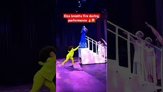 Elsa From Frozen Breathes Fire On Stage.