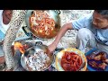 Mukbang SEAFOOD SQUID, OCTOPUS & MORAY EEL _ Cook and eating beach food