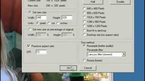 Resampling in Irfanview