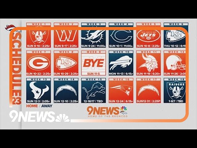 broncos preseason schedule