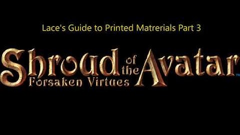 Shroud of the Avatar printed books and printing Part 3 of 7