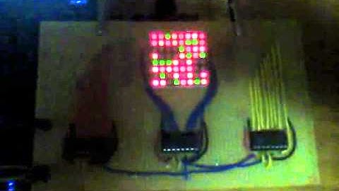 Controlling a bicolor 8x8 LED matrix