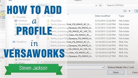 How to Add a Profile in Versaworks