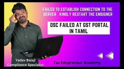 How to solve “Failed to establish connection to the server. Kindly restart the Emsigner” #tamil