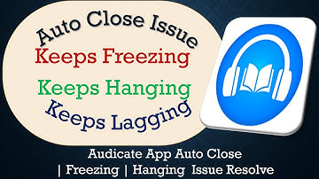 How to Solve Audicate App Auto Close | Keeps Freezing | Not Responding Issue Solve on Android