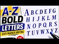 How to Write Bold Letters A–Z | Easy Marker Calligraphy for Beginners