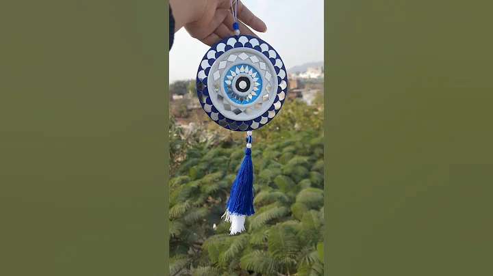 Evil eye lippan art wall hanging 🧿 DIY home decor | wall decor #diy #evileye #trending #ytshorts