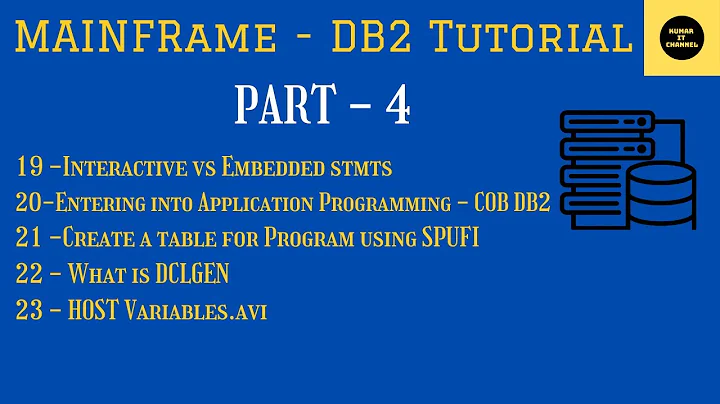 Mainframe DB2 Tutorial - Part 4 ( Refresher)