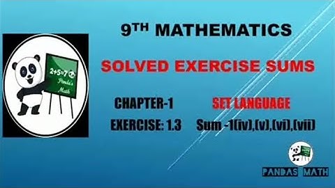 Samacheer 9th Std Maths CH-1|| SET LANGUAGE ||Exercise-1.3||Sum-1(iv),(v),(vi),(vii)||(T.N)2020 ||