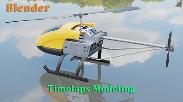 Timelapse 3D Modeling -- Drone in Blender