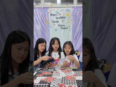 Souvenir Ultah kita dari NaimaXkids🥳✨ #kembar #birthday #shorts