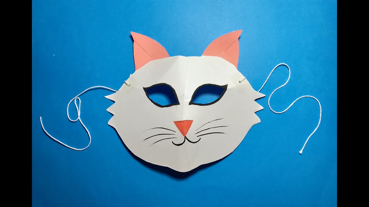 Kids Cat Mask DIY Paper Mask Template