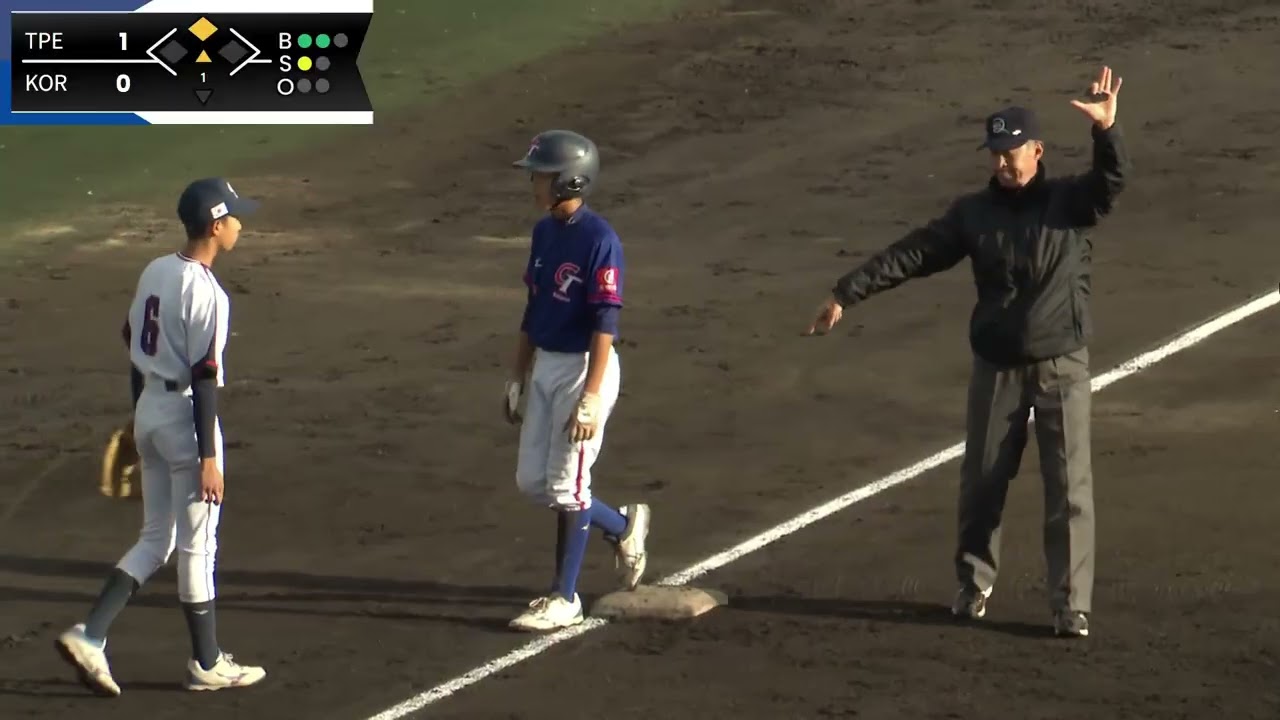 2024 U-12 ASIAN BASEBALL CHAMPIONSHIP (U12 亞洲少棒錦標賽) 台灣VS韓國 一局上半 台灣隊豪取5分全紀錄。