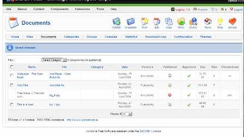 How to Put New Downloads in to the Website Using DocMan a Joomla Component