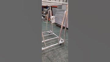 what is new design aluminum barricade cart for container / 2 carts vertical loaded