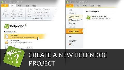 How to create new HelpNDoc projects (Step-by-step guide)
