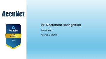 AP Document Recognition in Acumatica