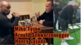 Mike Tyson & Arnold Schwarzenegger Playing Chess & Golf with Henry Cejudo