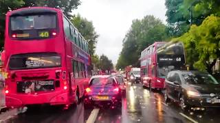 Heavy Rain, sleep sounds! Joy Of London In The Rain,  Relaxing Ride through the streets