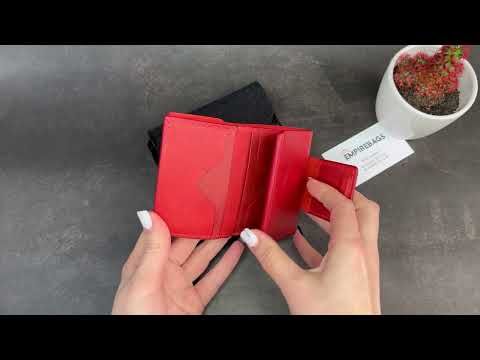 Красное женское портмоне маленького размера GRANDE PELLE 504160 video Красное женское портмоне маленького размера GRANDE PELLE 504160 video