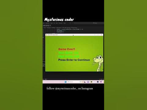 Snake game using python (Tkinter)#viral #ai #jarvis #python # ...