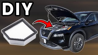 DIY 2021-2025 Nissan Rogue Air Filter Replacement | How To Replace Nissan Rogue Engine Air Filter