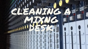 Cleaning an Audio Mixing Console